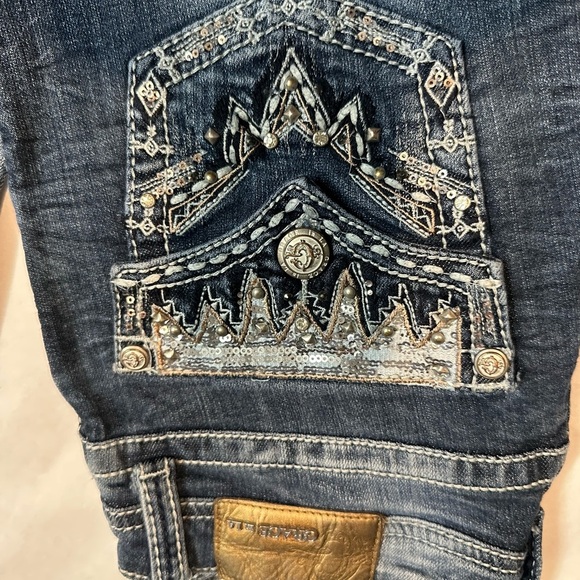 Grace Blue Flare Wide Leg Jeans - Picture 5 of 12